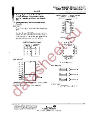 SN74LS27NE4 datasheet  